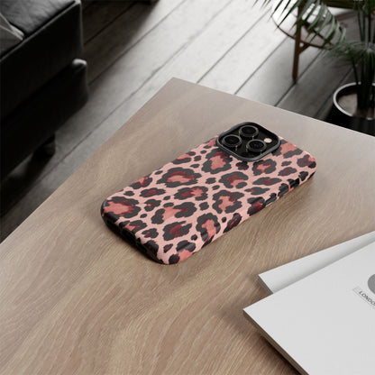 Wild Burgundy iPhone Tough Case | leopard print