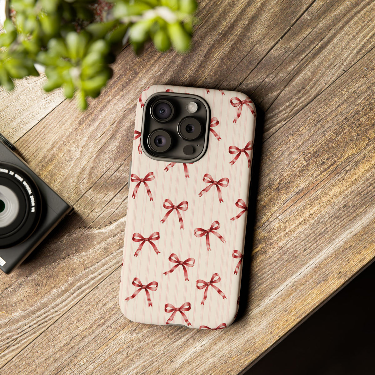 Red Bow iPhone Tough Case | Ribbon Waltz
