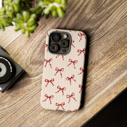 Red Bow iPhone Tough Case | Ribbon Waltz