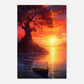 Canvas Wall Art - Solitary Sunset Serenade