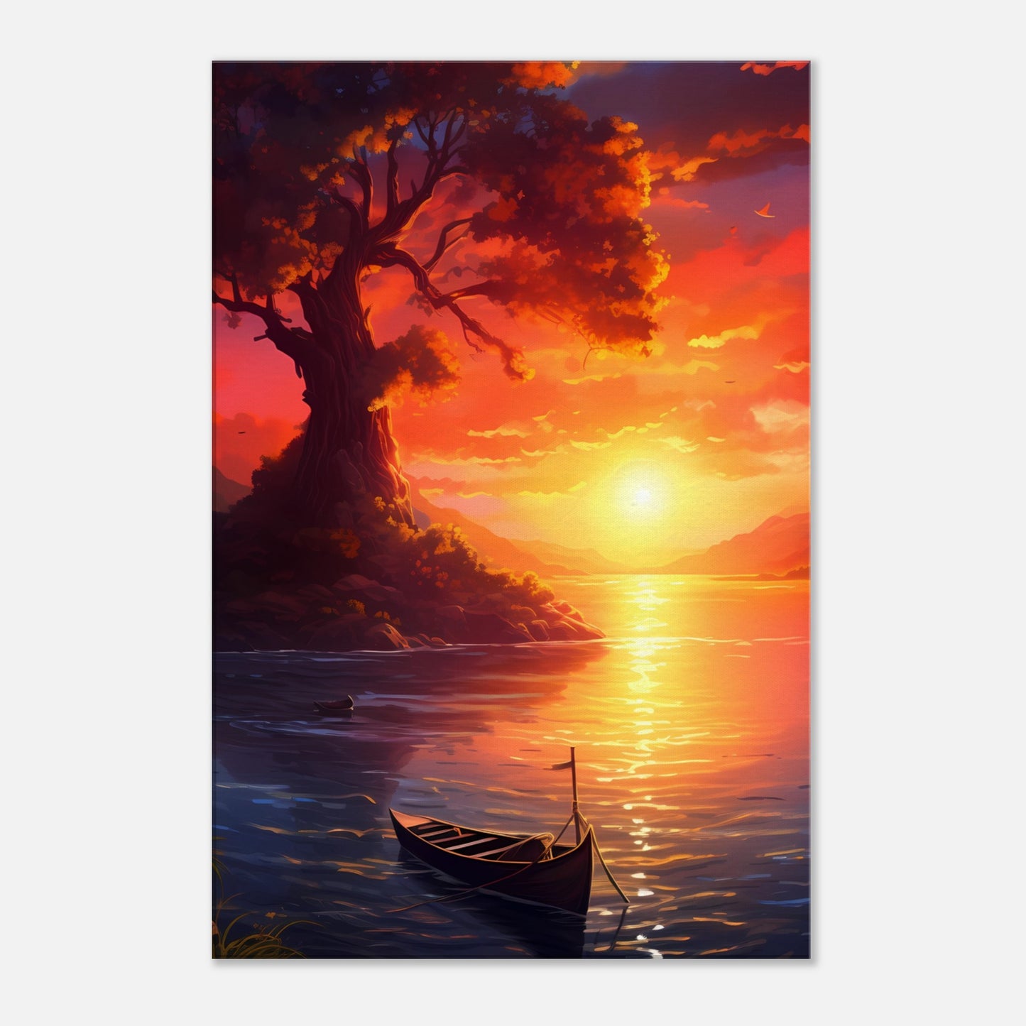 Canvas Wall Art - Solitary Sunset Serenade