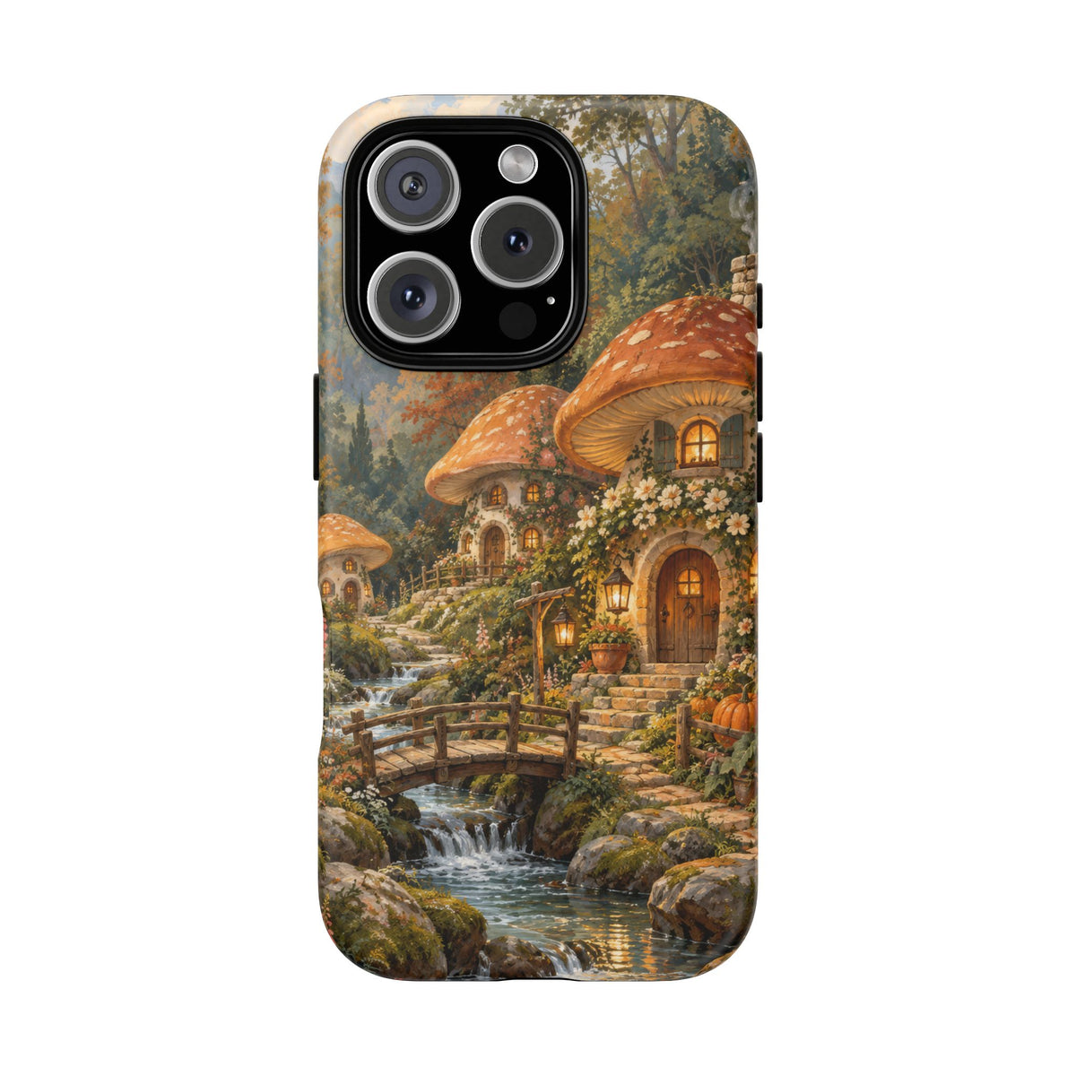 Honeycap Village iPhone Tough Case | Mushroom Village