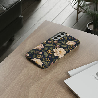 Dark Floral Samsung Galaxy Tough Case | Midnight Camellia