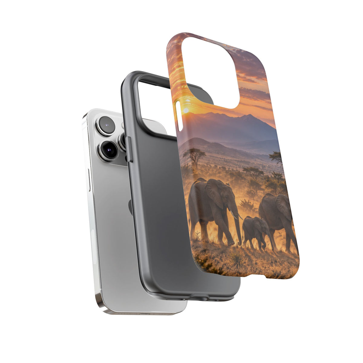 Elephants at First Light iPhone Tough Case | african elephants