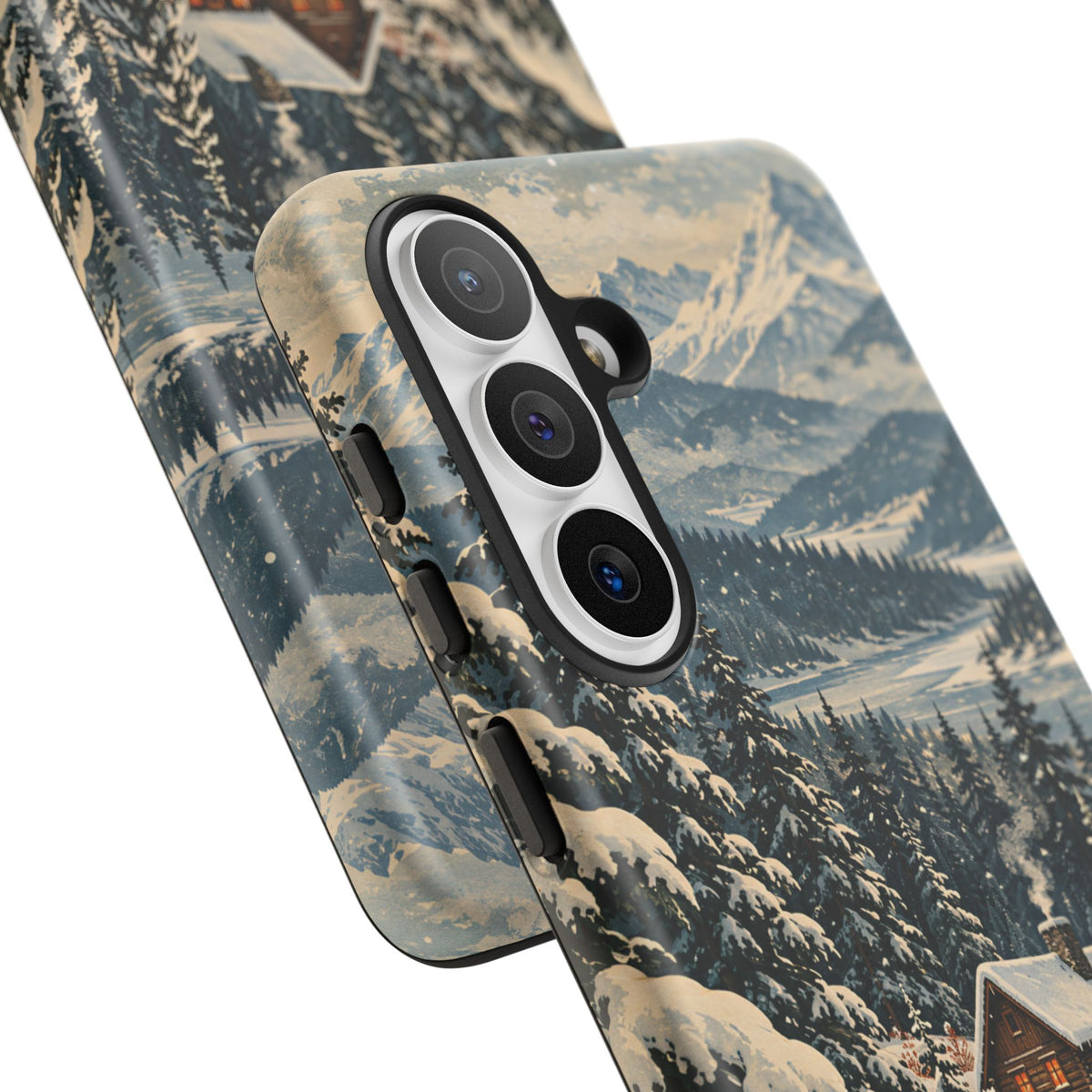 Vintage Winter Cabin Tough Phone Case