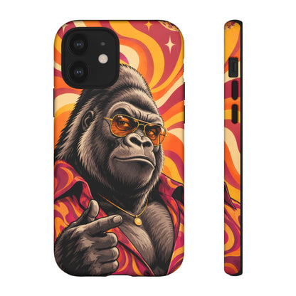 Velvet Groove iPhone Tough Case | Retro Disco Gorilla Art