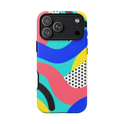 Poolside Pop iPhone Tough Case | Wavy Color Block
