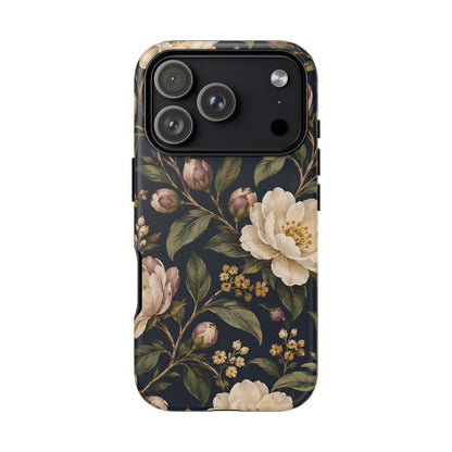 Dark Floral iPhone Tough Case | Midnight Camellia
