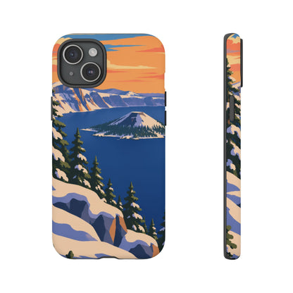 Crater Lake — Winter Caldera iPhone Tough Case