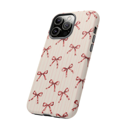Red Bow iPhone Tough Case | Ribbon Waltz