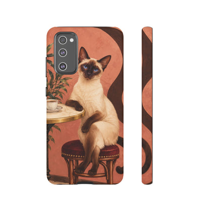 Espresso Cat Club Samsung Galaxy Tough Case | siamese cat