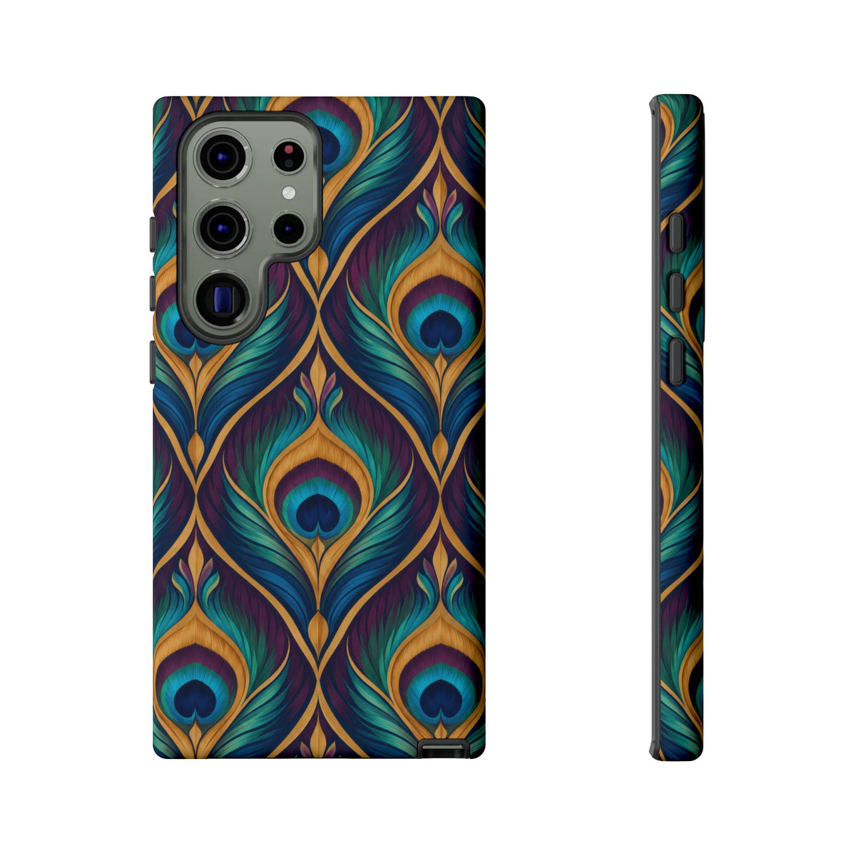 Peacock Nocturne Samsung Galaxy Tough Case | art deco