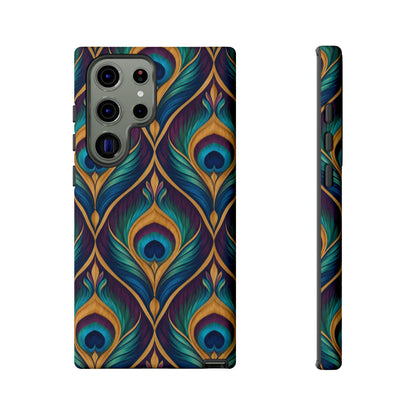 Peacock Nocturne Samsung Galaxy Tough Case | art deco