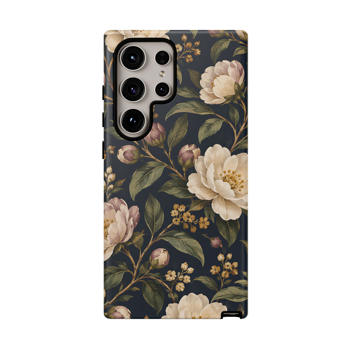Dark Floral Samsung Galaxy Tough Case | Midnight Camellia