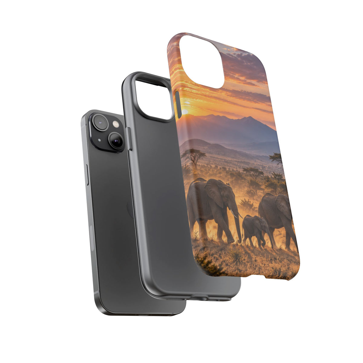 Elephants at First Light iPhone Tough Case | african elephants