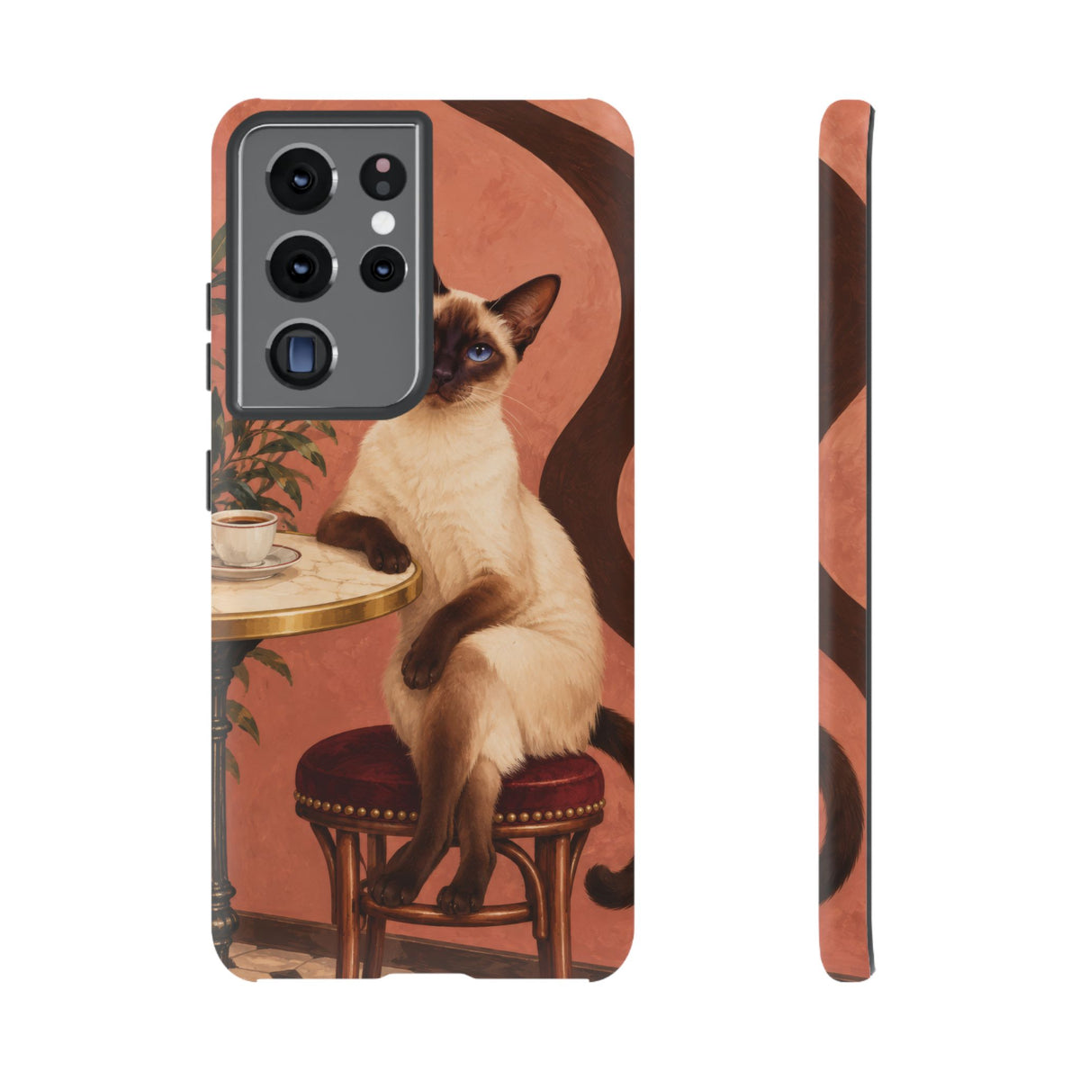 Espresso Cat Club Samsung Galaxy Tough Case | siamese cat