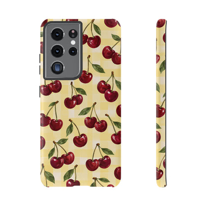 Cherry Gingham Samsung Galaxy Tough Case | Cherry Picnic