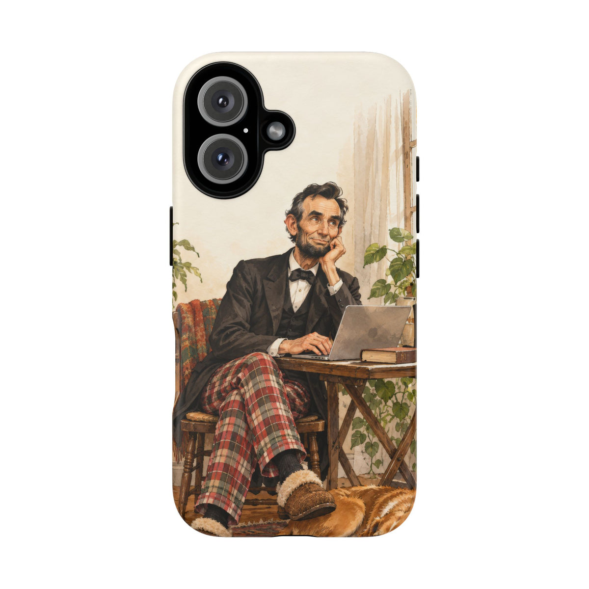 Abe from Home iPhone Tough Case | lincoln work from home