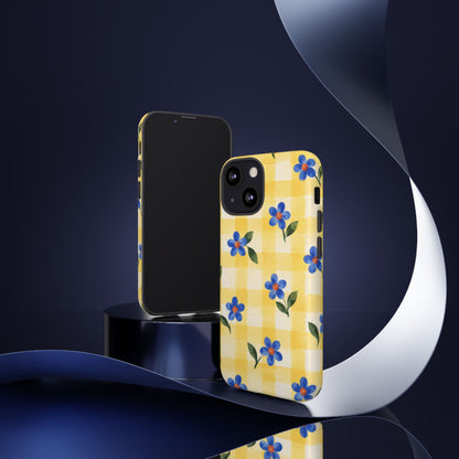Buttercup Picnic iPhone Tough Case | yellow gingham