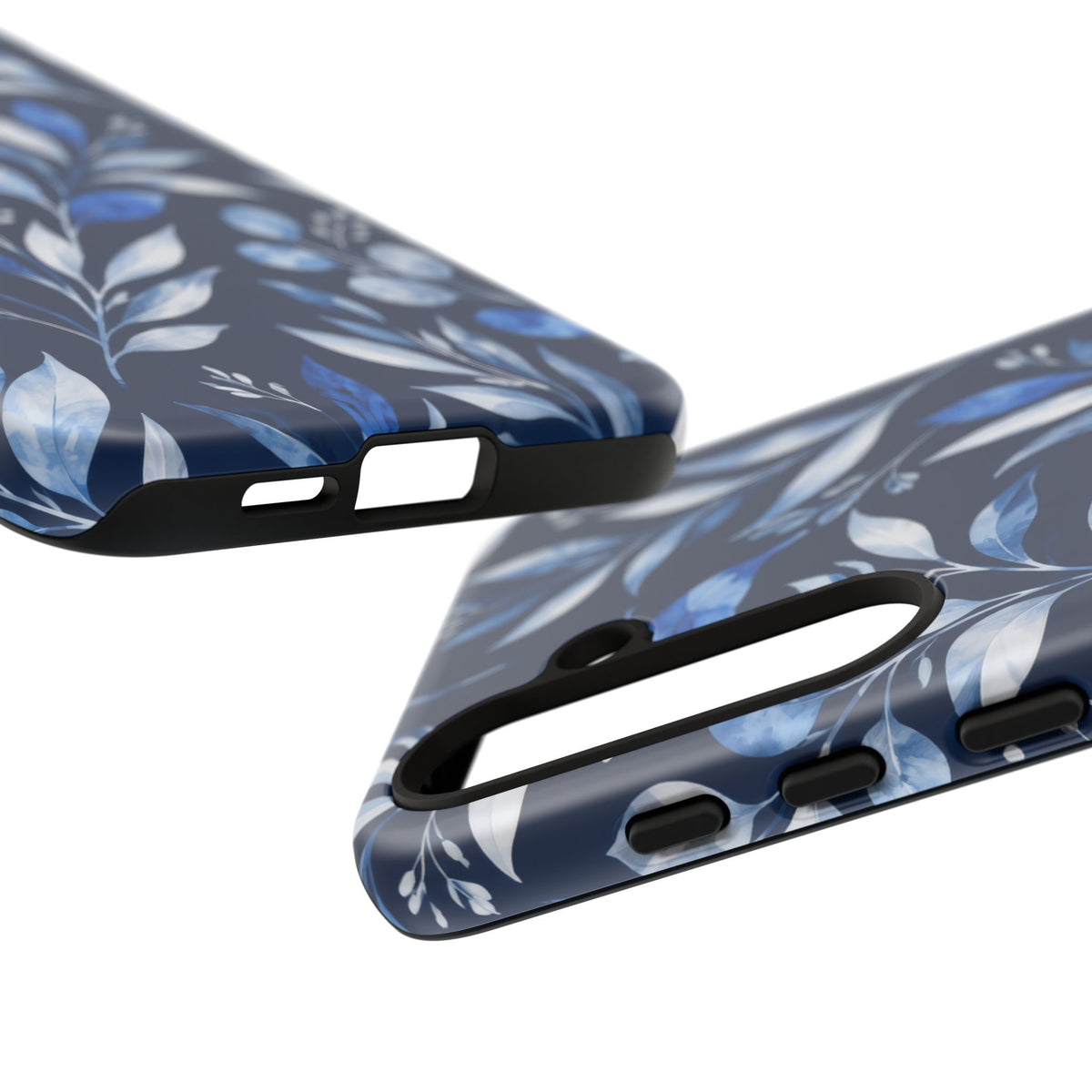 Blue Hour Botanical Samsung Galaxy Tough Case | Blue Botanical Leaf Pattern