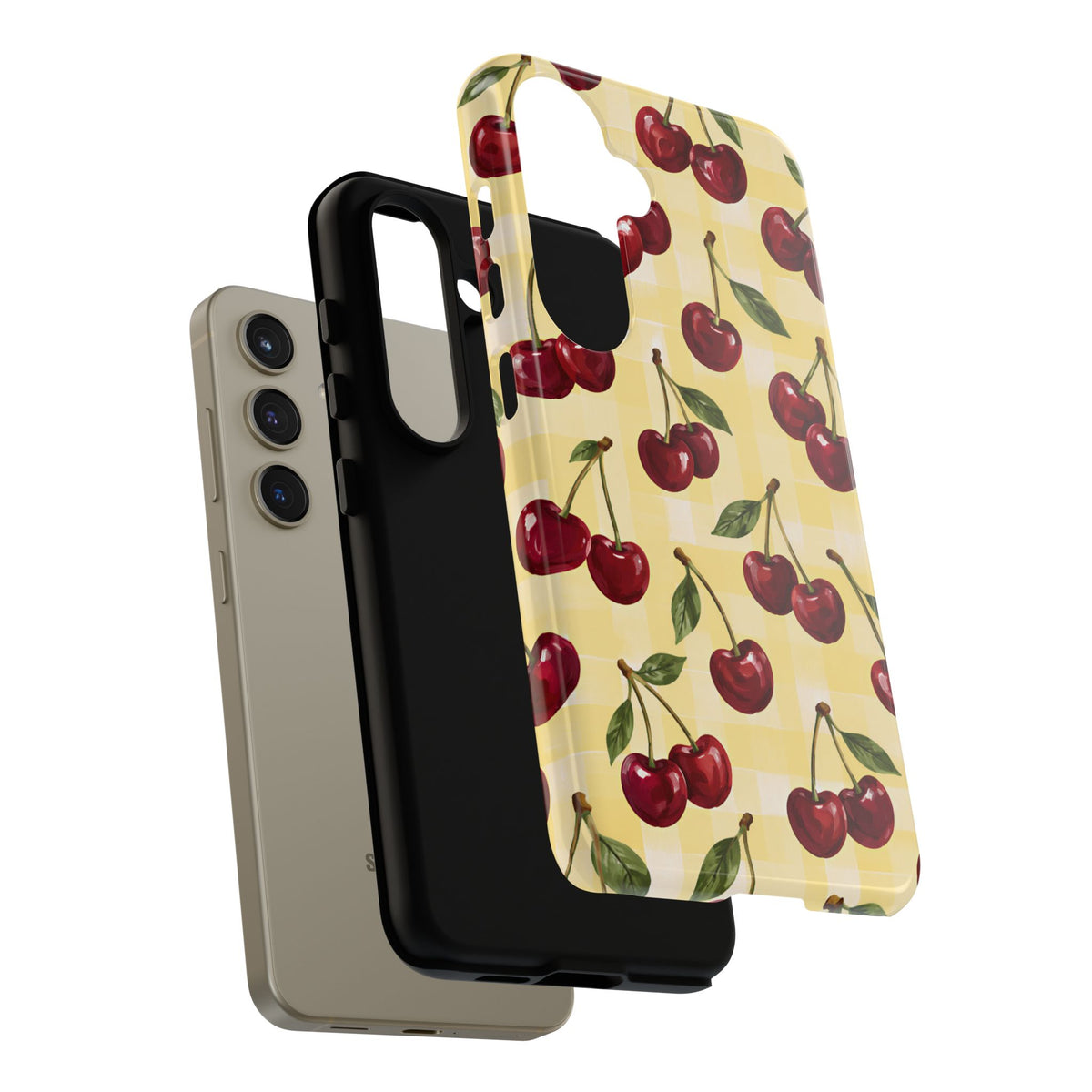 Cherry Gingham Samsung Galaxy Tough Case | Cherry Picnic