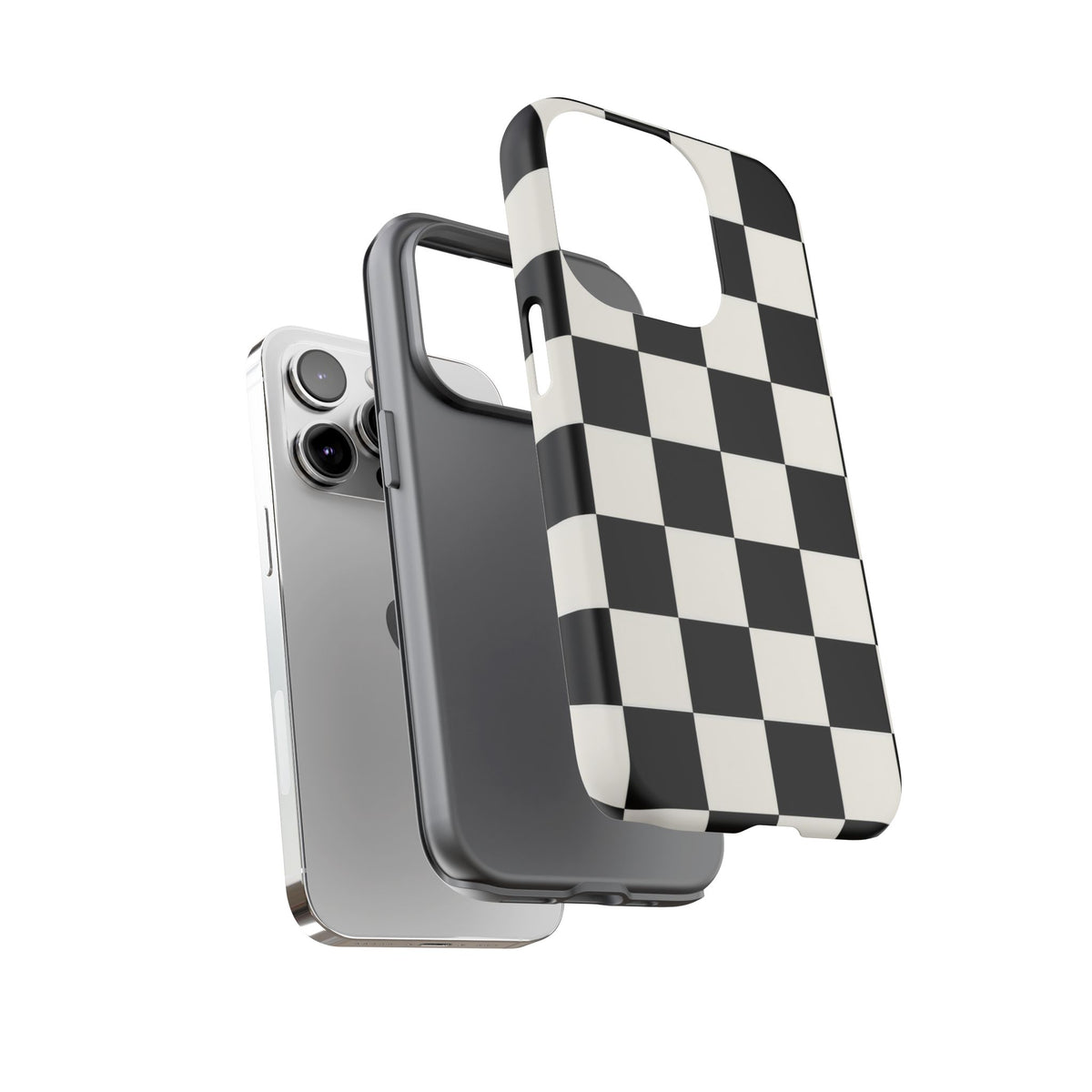 Classic Check iPhone Tough Case | Black & White Checkerboard