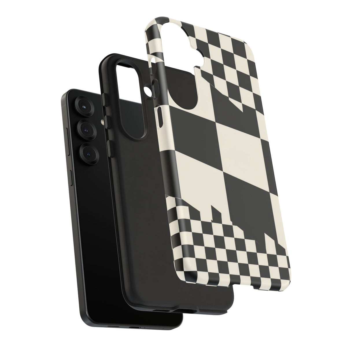 Check Shift Samsung Galaxy Tough Case | Black & White Checkerboard