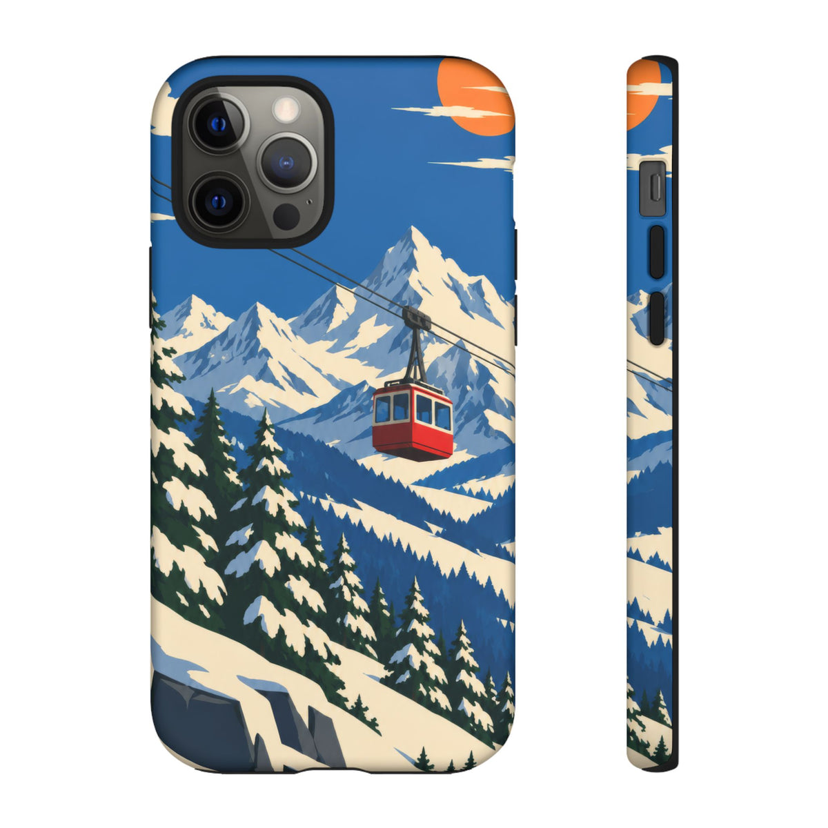 Swiss Skiing — Lift to the Sky iPhone Tough Case