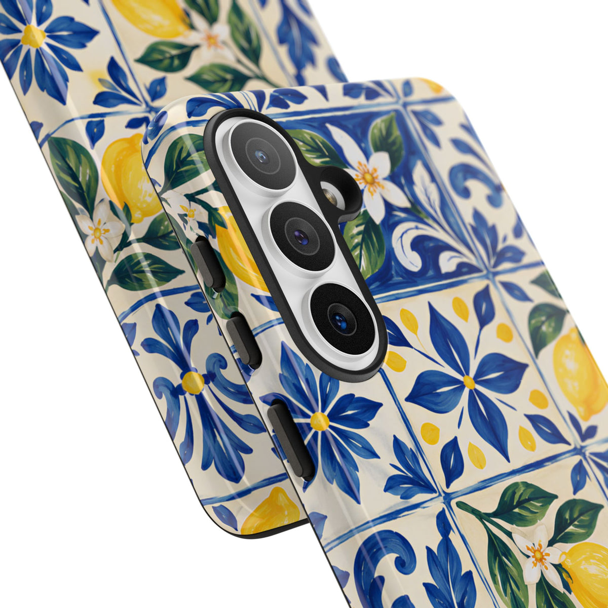 Blue Lemon Tile Samsung Galaxy Tough Case | Azulejo Orchard