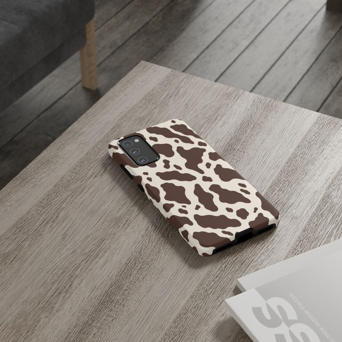 Cocoa Ranch Samsung Galaxy Tough Case | Brown Cow Print