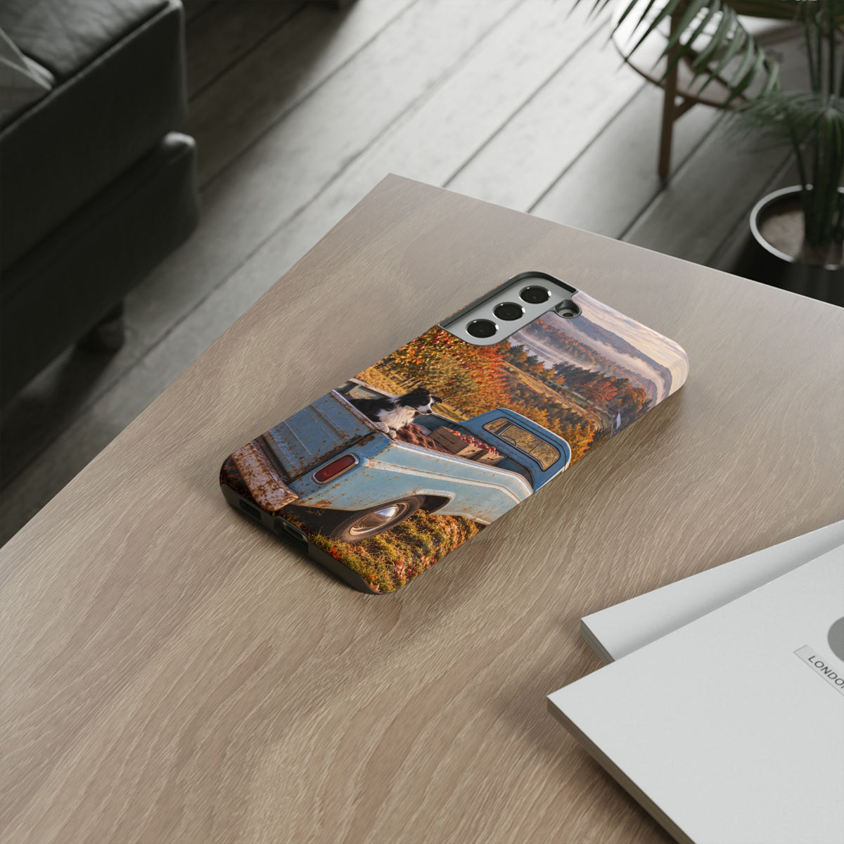 Blue Truck October Samsung Galaxy Tough Case | border collie
