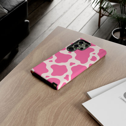 Strawberry Milk Samsung Galaxy Tough Case | Pink Cow Print
