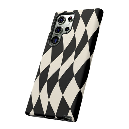 Harlequin Sway Samsung Galaxy Tough Case | Black & White Harlequin