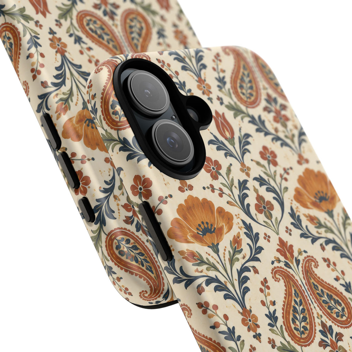 Terracotta Arabesque iPhone Tough Case | Terracotta Floral Paisley