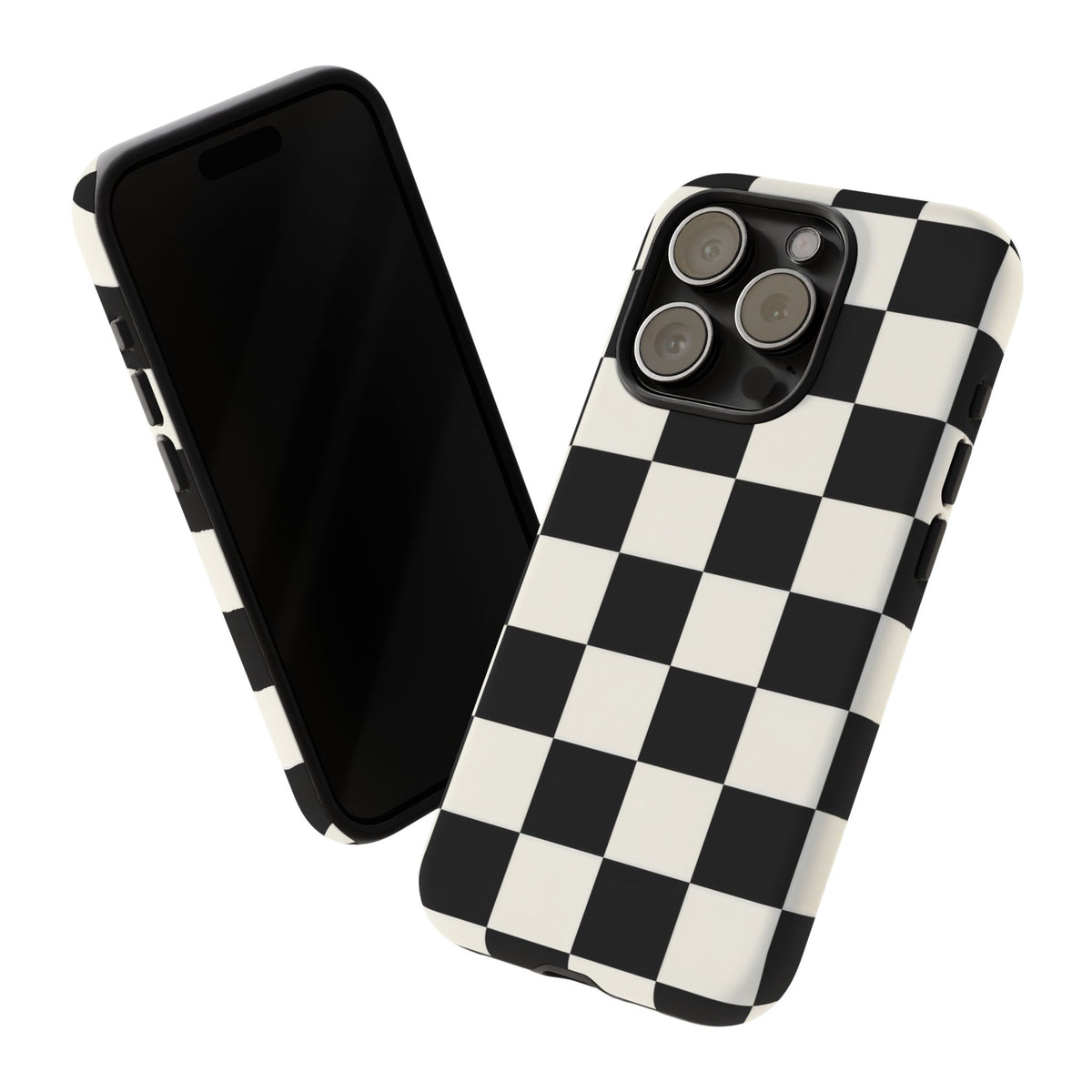Classic Check iPhone Tough Case | Black & White Checkerboard
