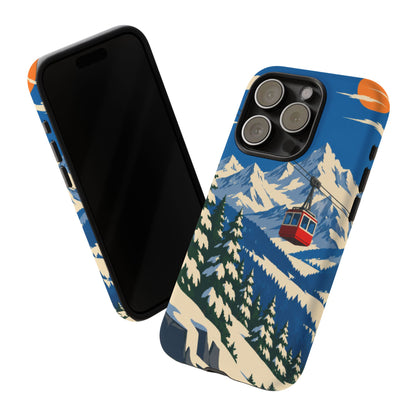 Swiss Skiing — Lift to the Sky iPhone Tough Case