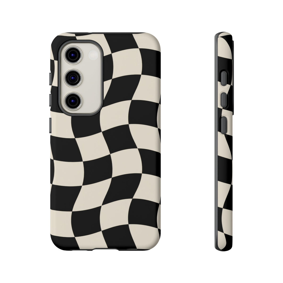 Liquid Check Samsung Galaxy Tough Case | Wavy Checkerboard