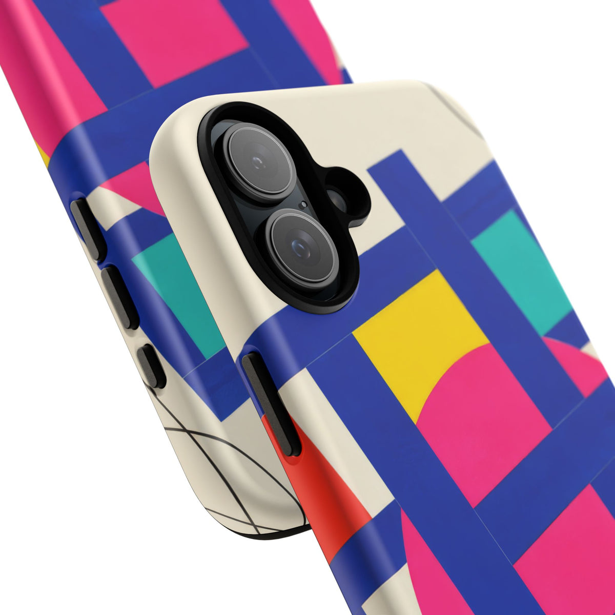 Chromatic Mischief iPhone Tough Case | Geometric Color Block Art