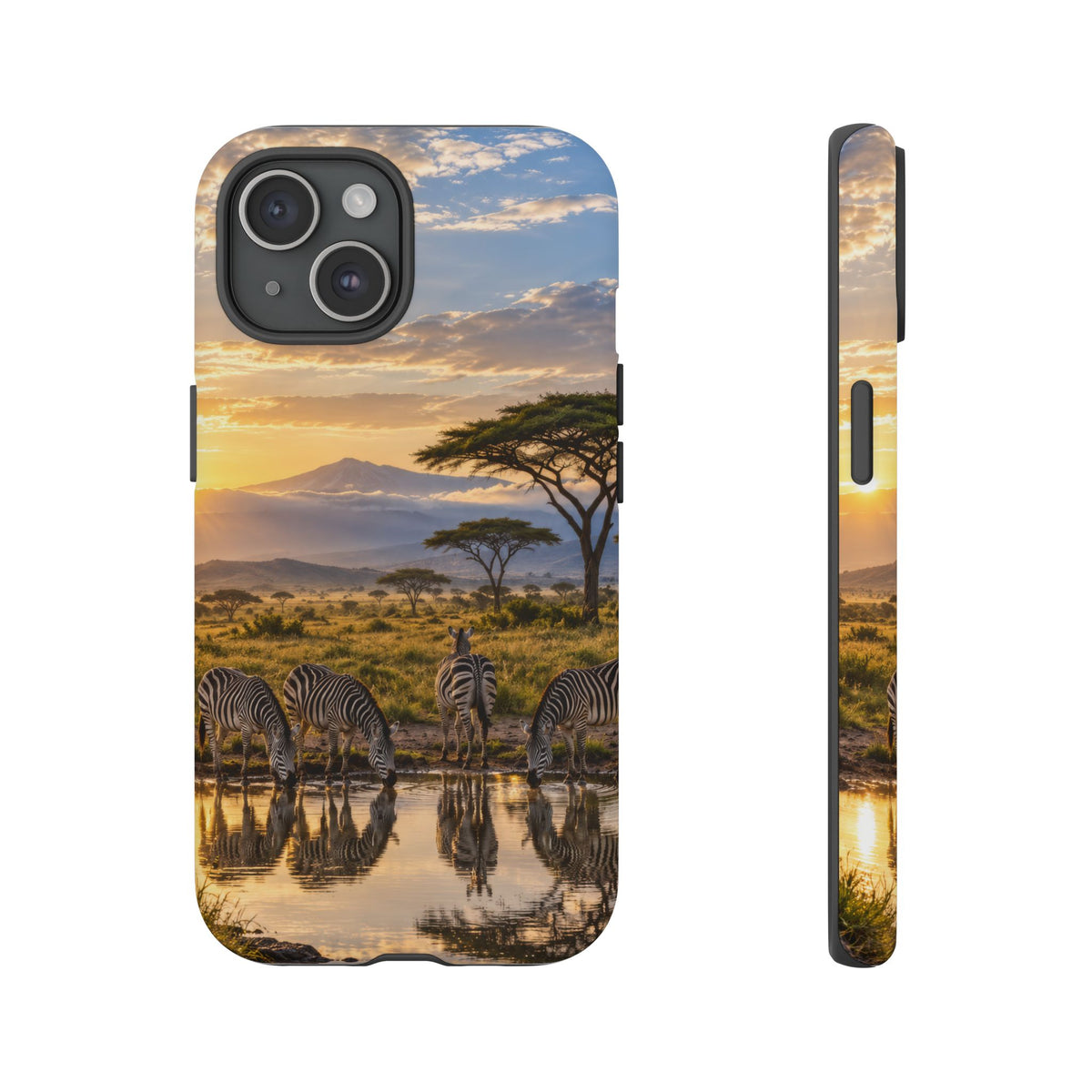 Zebra Water Mirror iPhone Tough Case | zebra safari