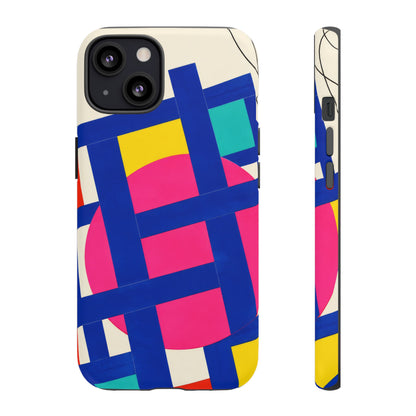 Chromatic Mischief iPhone Tough Case | Geometric Color Block Art