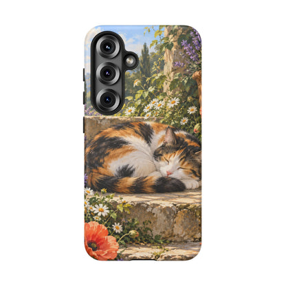 Garden Nap Samsung Galaxy Tough Case | calico cat