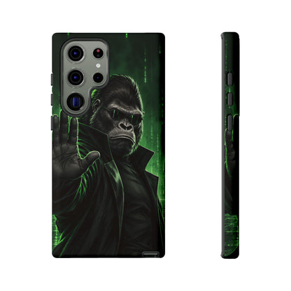 Cyberpunk Gorilla Samsung Galaxy Tough Case | Neon Code Silverback