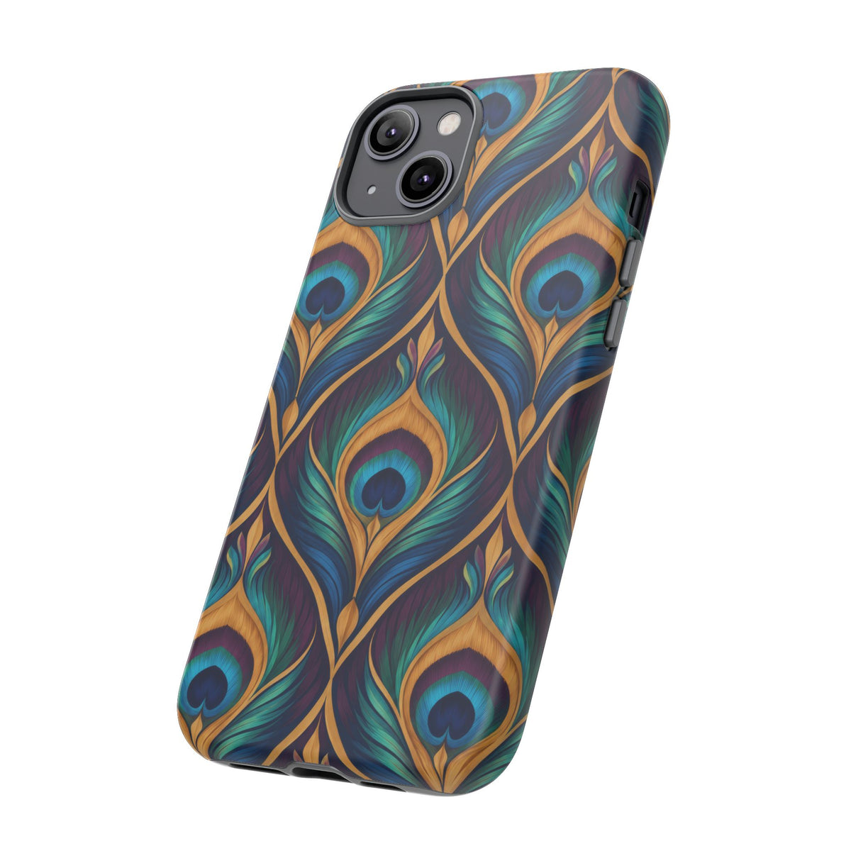 Peacock Nocturne iPhone Tough Case | art deco