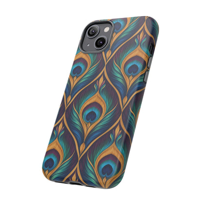 Peacock Nocturne iPhone Tough Case | art deco