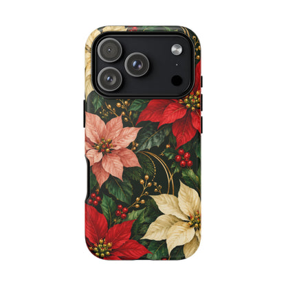 Noel in Bloom iPhone Tough Case | poinsettia