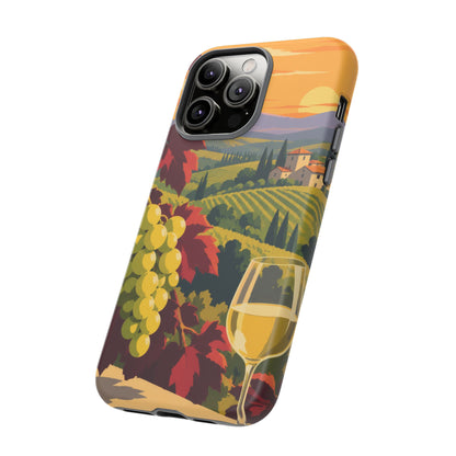 Wine & Grapes — Golden Vintage iPhone Tough Case | wine grapes