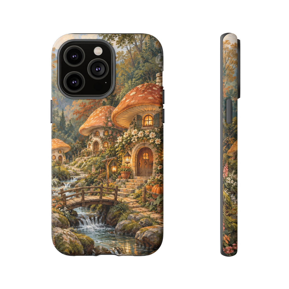 Honeycap Village iPhone Tough Case | Mushroom Village