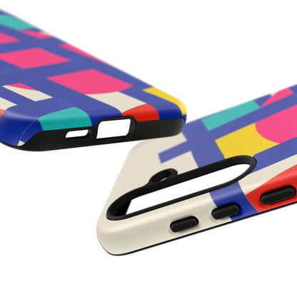 Chromatic Mischief Samsung Galaxy Tough Case | Geometric Color Block Art