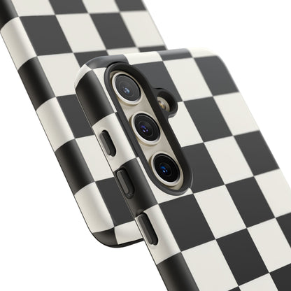 Classic Check Samsung Galaxy Tough Case | Black & White Checkerboard