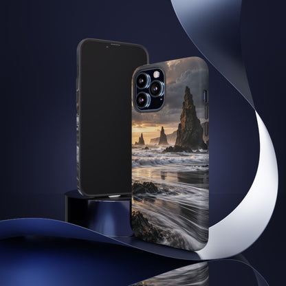 Black Sand and Silver iPhone Tough Case | black sand beach